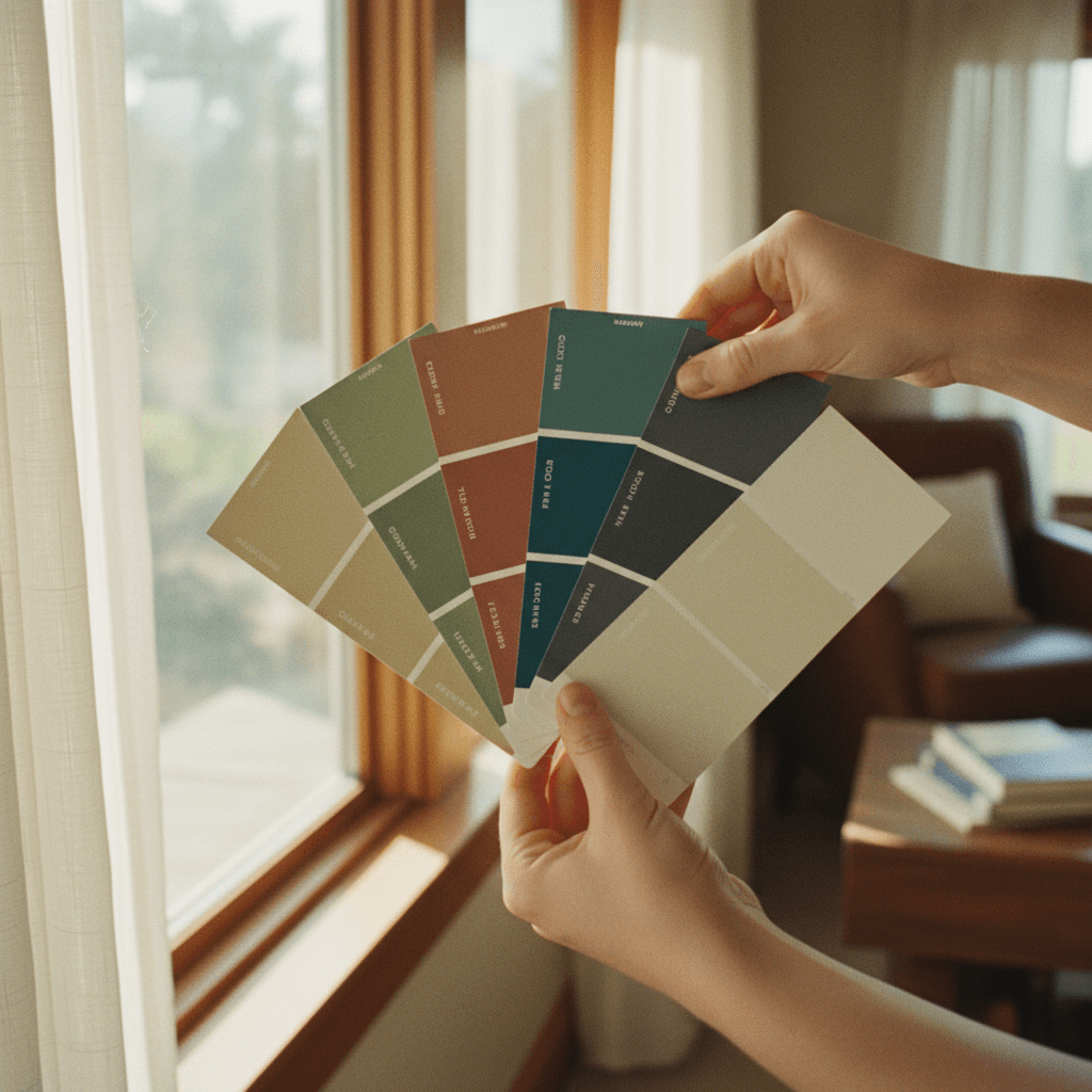 Color consultation and selection for residential painting project