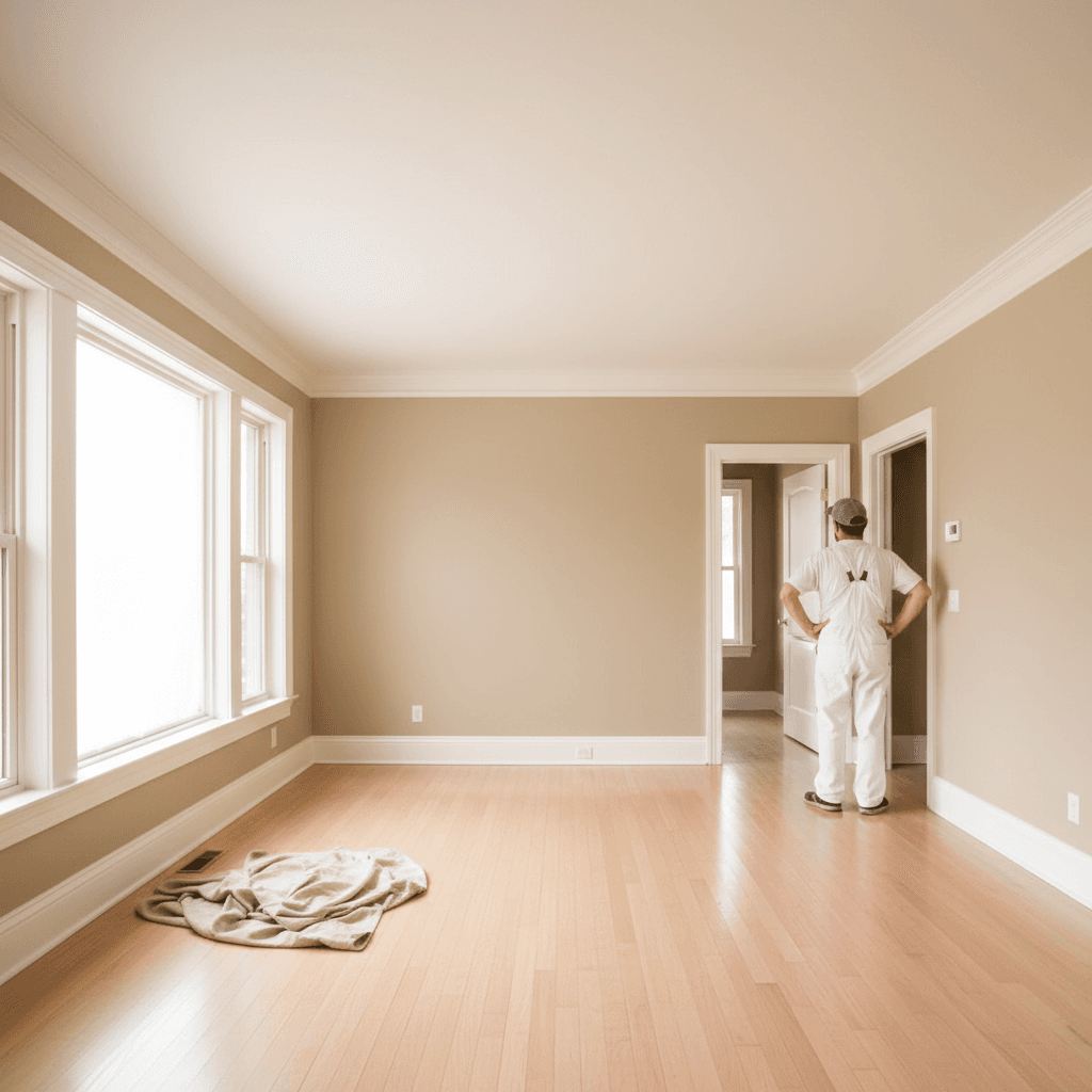 Completed residential interior painting showing finished quality and cleanliness