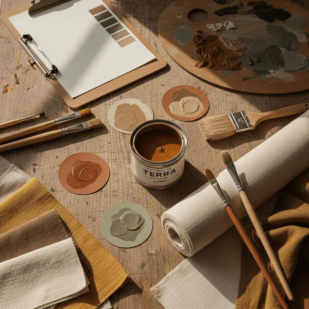 Paint samples and color selection for equestrian facilities