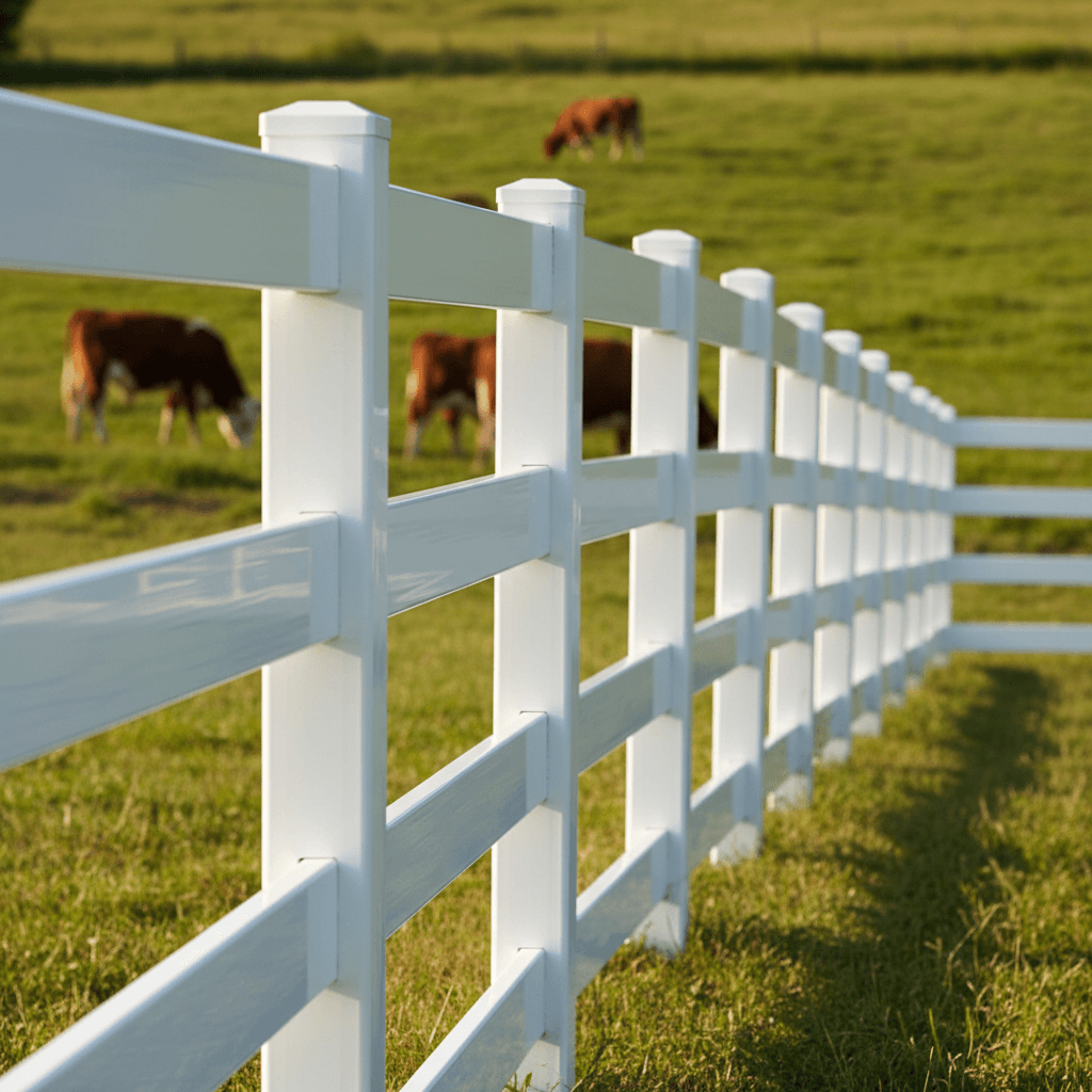 Precision-painted equestrian fence with clean, even finish